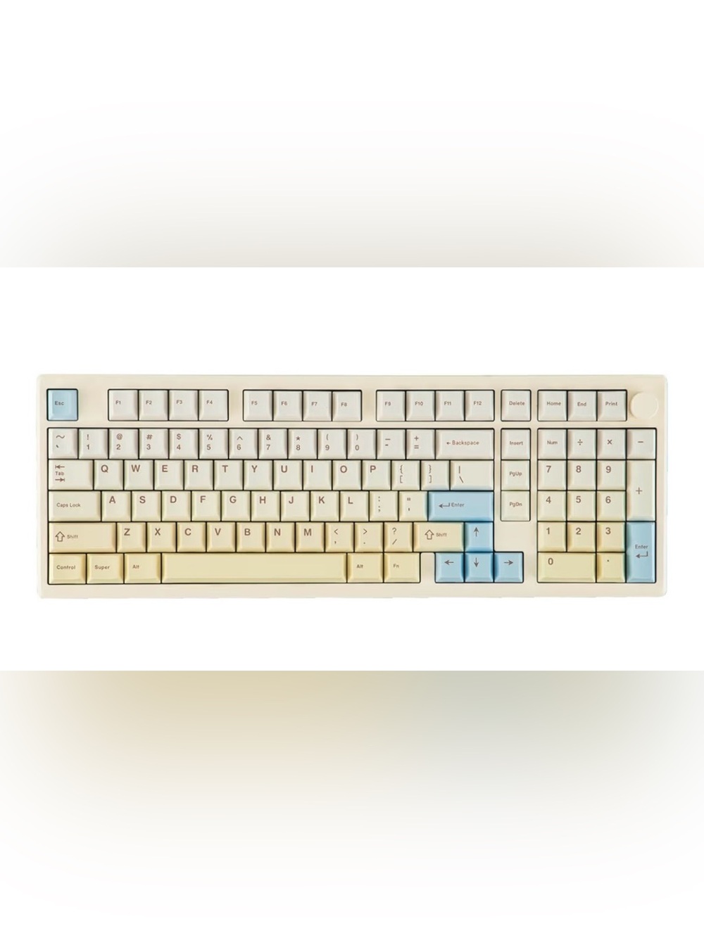 Epomaker Galaxy 100 Lite Creamy White Wisteria Linear Switches Aluminum Keyboard